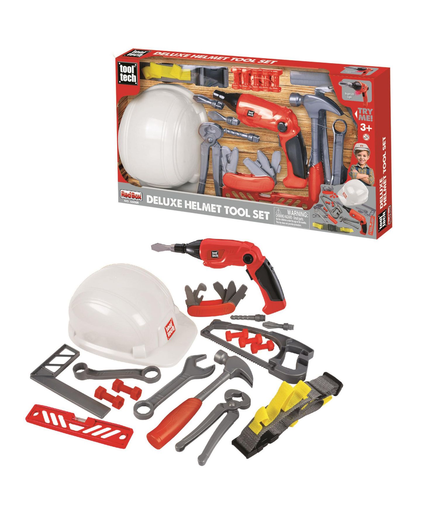 Детский набор инструментов Red Box Tool Tech: отвёртка с мотором и шлем с LED, от 3 лет, цвет: Open Miscellaneous — фото 7