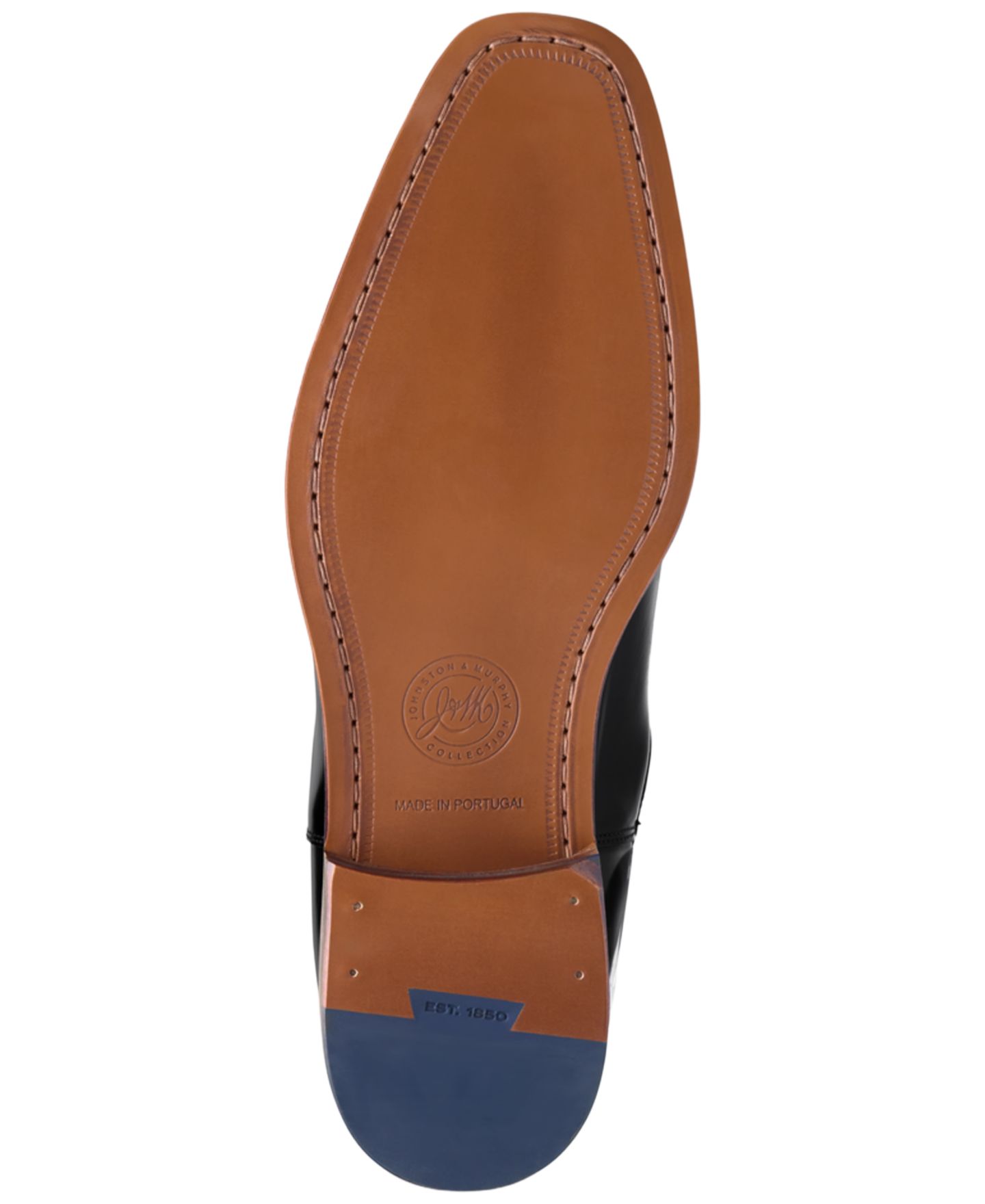 Мужские ботинки Johnston & Murphy Arrister Italian Leather Slip-On Almond-Toe Chelsea, цвет: Чёрный — фото 5