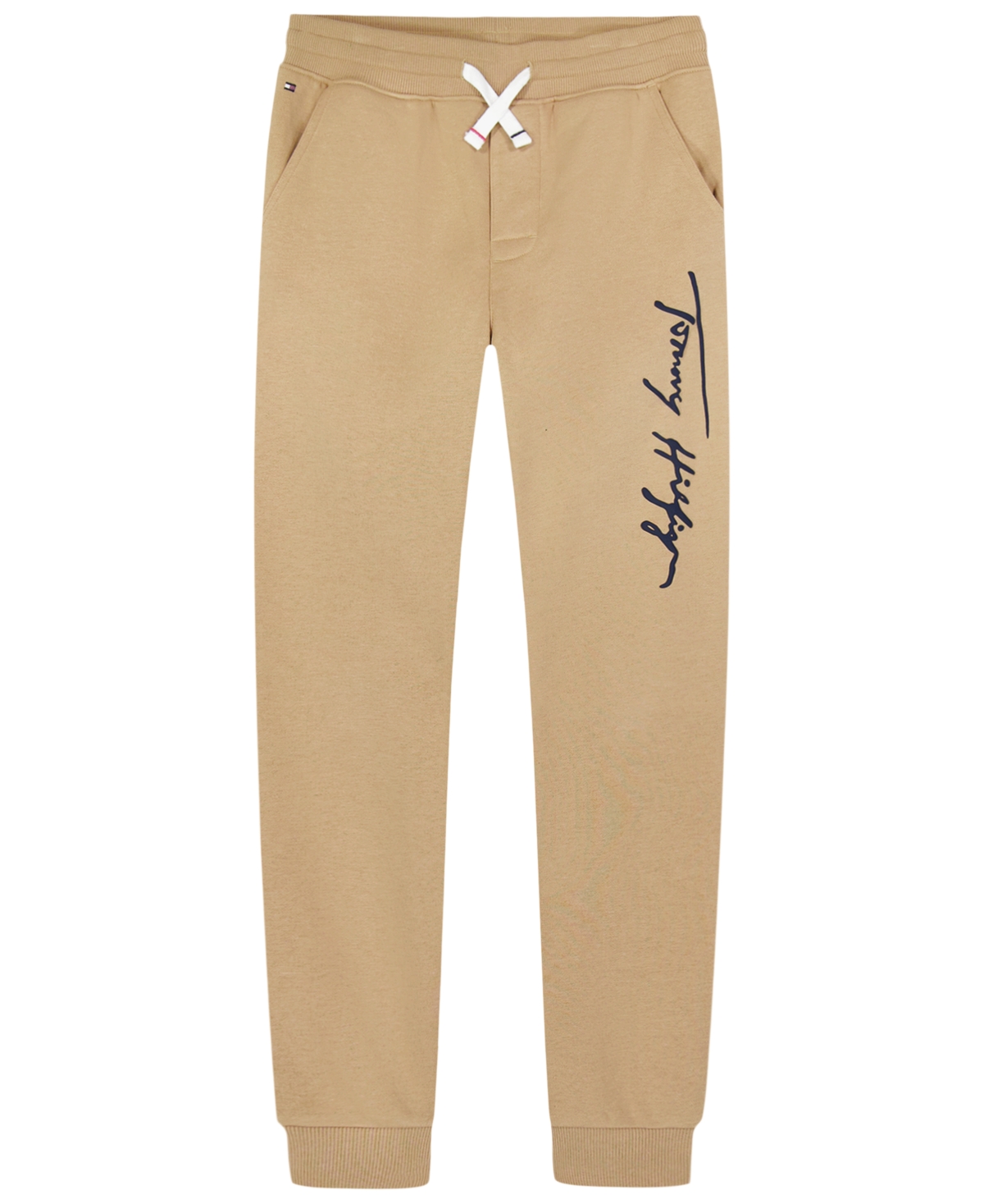 Tommy Hilfiger Boys' 8-20 Signature Pull-On Puff-Print Graphics Cotton-Blend Jogger