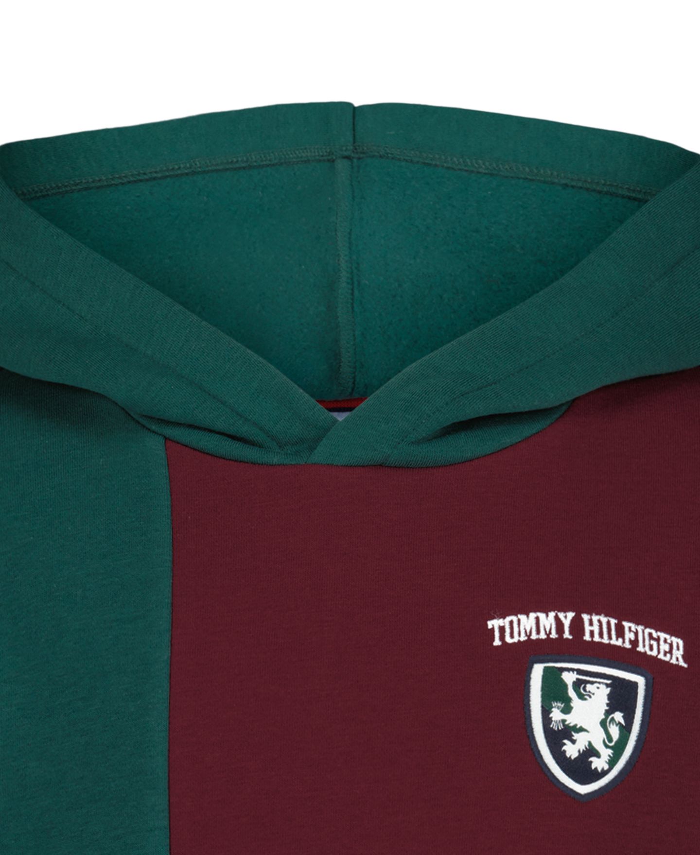 Худи Tommy Hilfiger Griffin Badge Colorblock Kangaroo Pocket Pullover для мальчиков, цвет: June Bug — фото 9