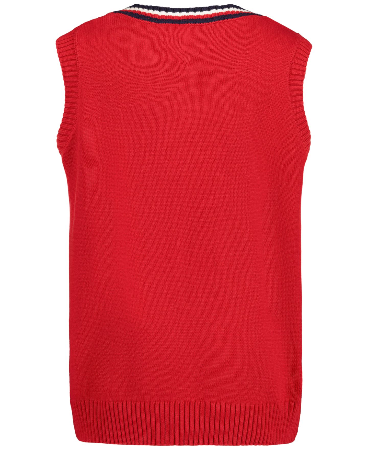 Жилет Tommy Hilfiger Cable V-Neck Sweater Vest для мальчиков, цвет: Алый шалфейный — фото 2