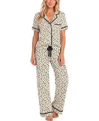 Women's Modal-Spandex Short-Sleeve Pajama Set