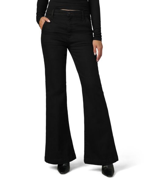 Женские джинсы Joe's Jeans Petite The Molly Wide-Leg High-Waisted Flared, цвет: Чёрный