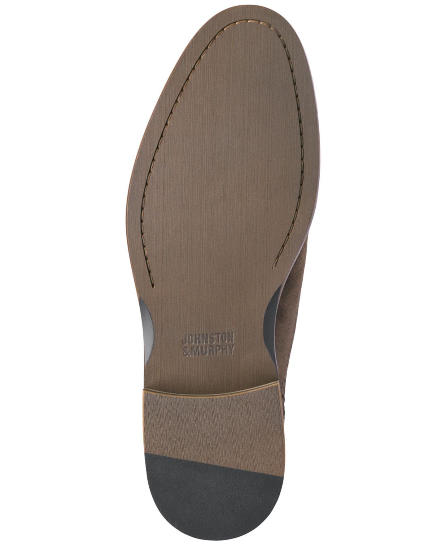 Мужские туфли Johnston & Murphy Conard 2.0 Cap Toe Leather and Suede Oxford, цвет: Красное дерево / Коричневый замшевый — фото 5