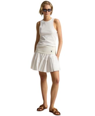 Women's Mid-Rise Flounce A-Line Mini Skirt