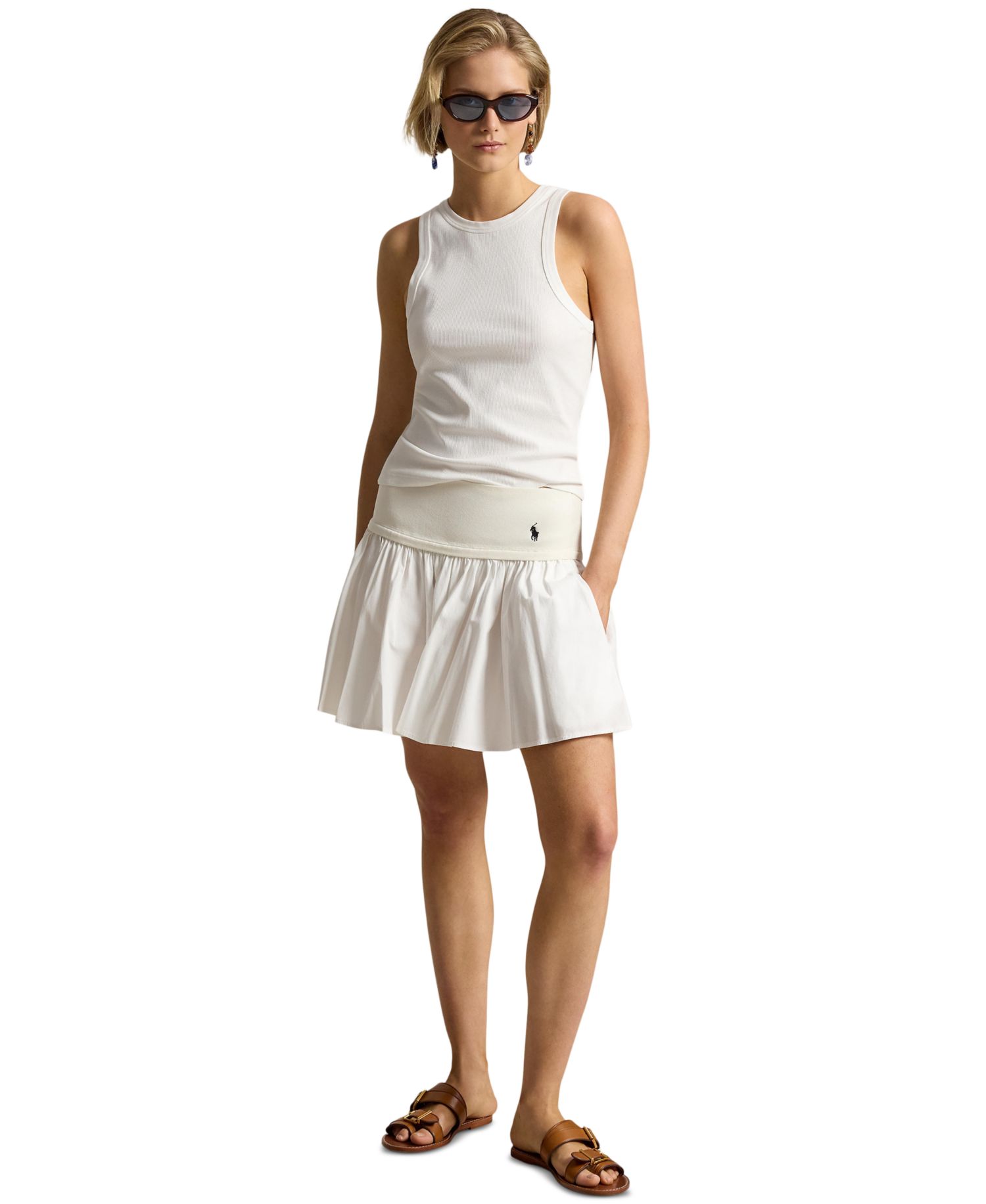 Women's Mid-Rise Flounce A-Line Mini Skirt
