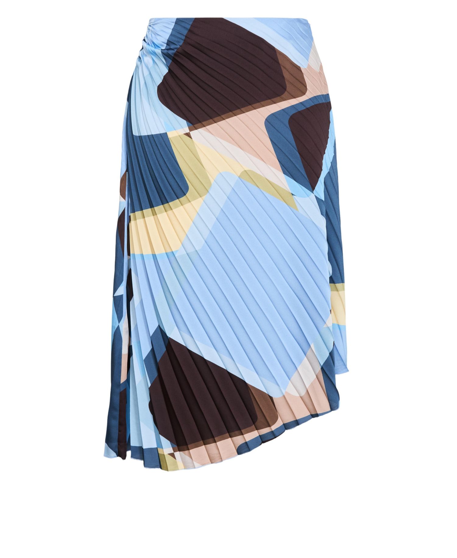 Plus Size Amaya Abstract Print Pleat Skirt