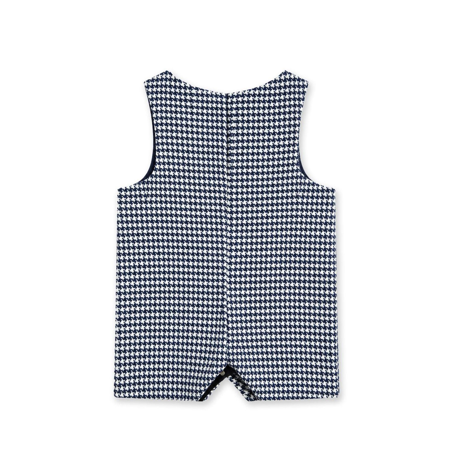Baby Boys' Houndstooth Airplane-Applique Romper