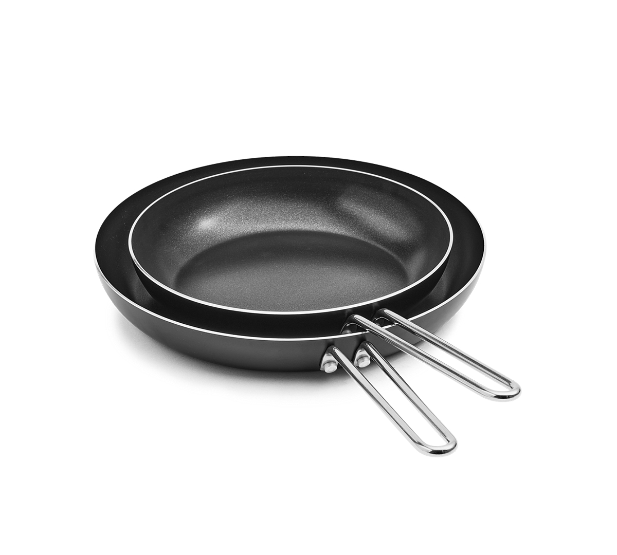 Arch Studio Nonstick Aluminum 2-piece Frypan Set, Macy's Exclusive In Black