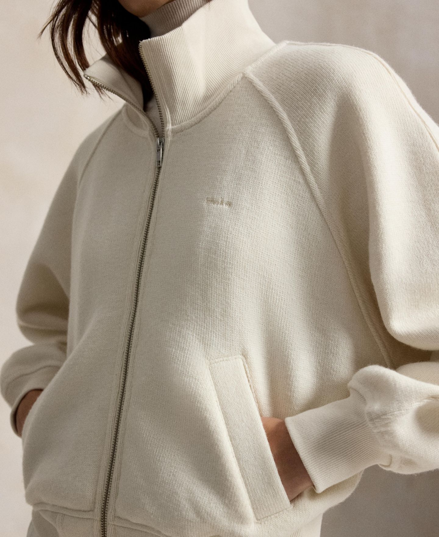 Женская куртка Polo Ralph Lauren Lofty-Knit Wool-Blend Bomber, цвет: Тёплый кремовый — фото 3