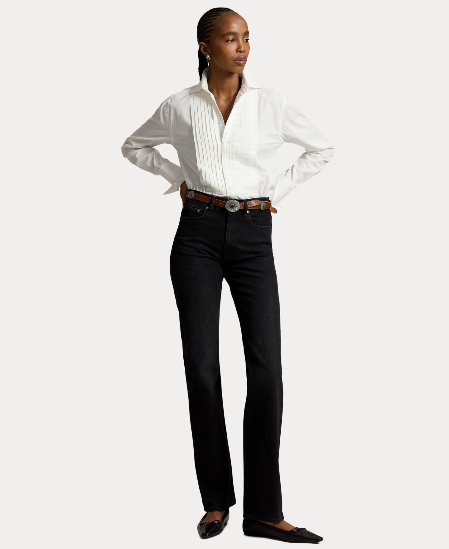 Женские джинсы Polo Ralph Lauren Relaxed Straight High-Rise, цвет: Варёный — фото 2
