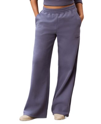 Women's Piped Wide-Leg Sweatpants