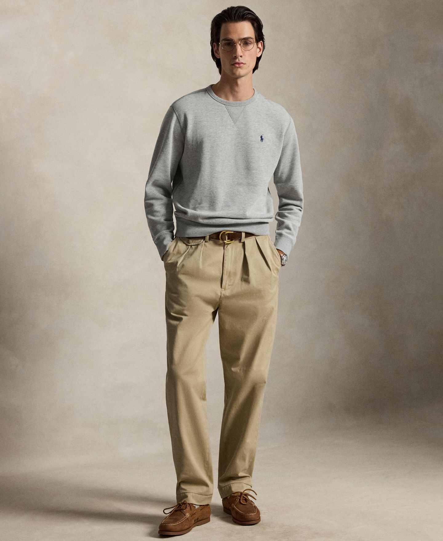 Мужская толстовка Polo Ralph Lauren RL Fleece, цвет: Меланжевый — фото 2