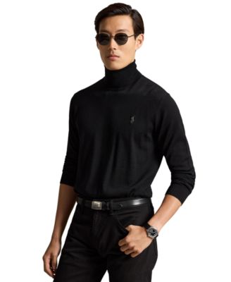 Men's Washable Wool Turtleneck Sweater