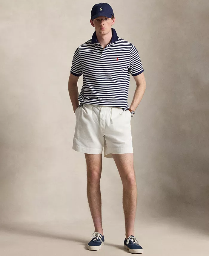 Classic Fit Striped Mesh Polo Shirt - thumbnail 2