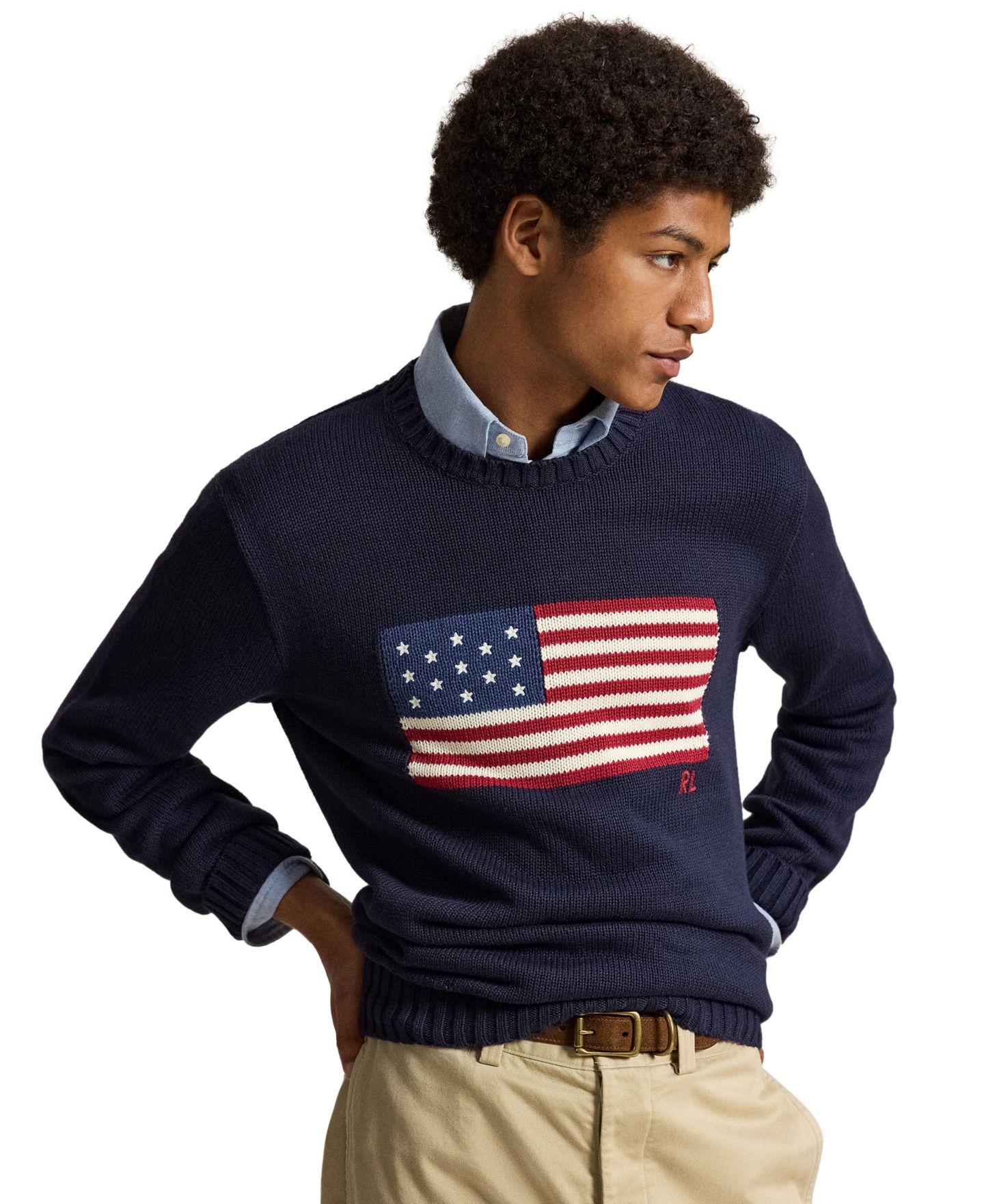 Свитер Polo Ralph Lauren Unisex The Iconic Flag, цвет: Синий — фото 1