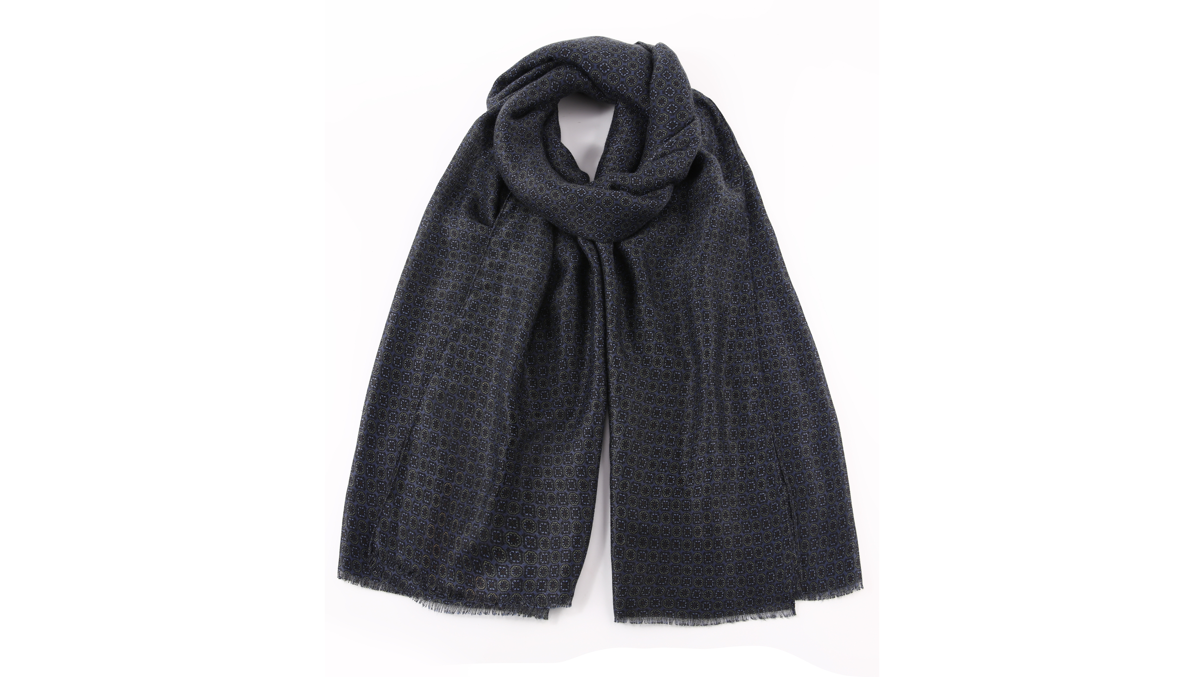 Ted Baker Floral-Print Fringed Wrap Scarf