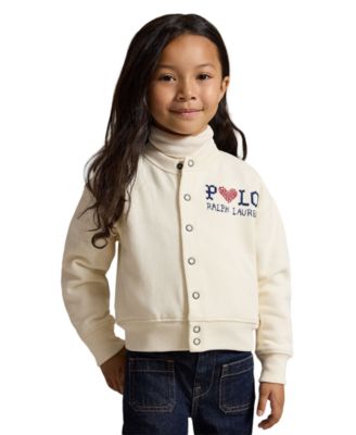Girls' 2T-6X Logo Fleece Cardigan