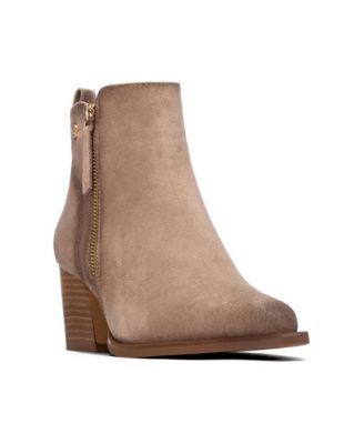 Women's Block Heel Suede Ankle Booties