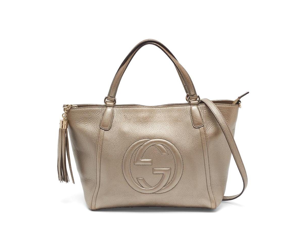 Pre-Owned Gucci Women's Leather Tote Bag - Gold
