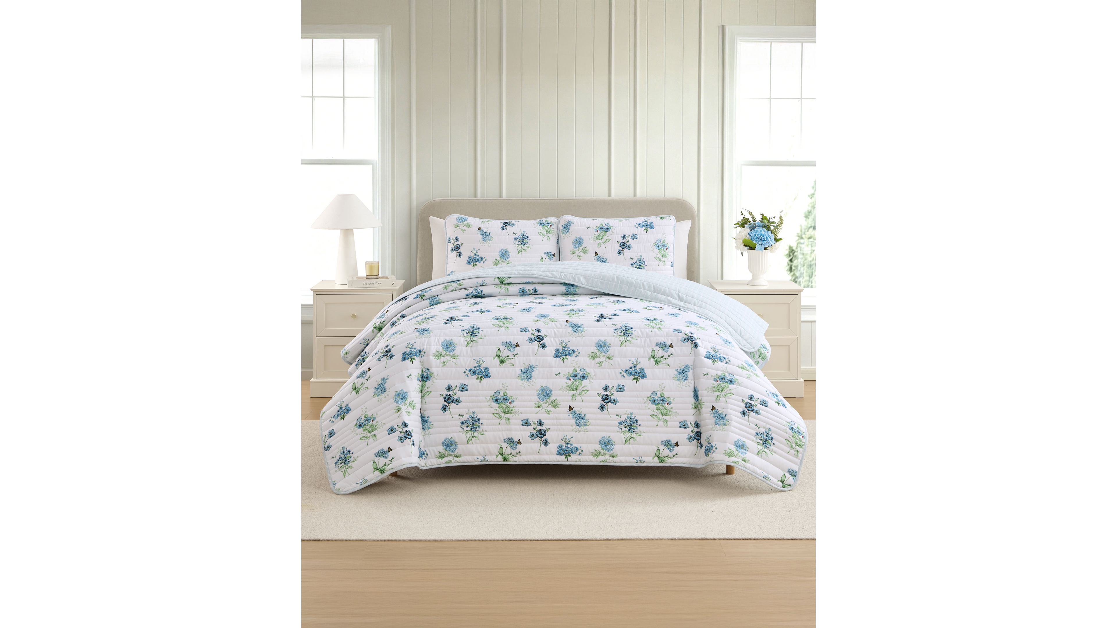 Lenox Butterfly Meadow Reversible 3-Piece Quilt Set, King/California King