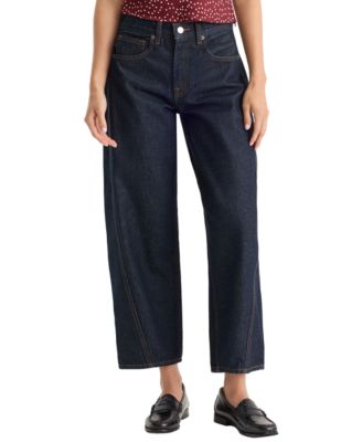 Women's Vintage Barrel Ankle High-Waisted Jeans
