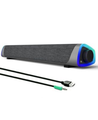 Wired LED Lights Slanted-Design Soundbar