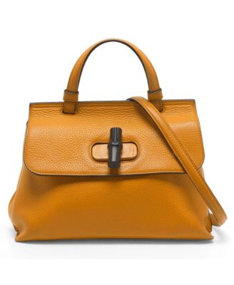 Bamboo Shopper Leather Tote