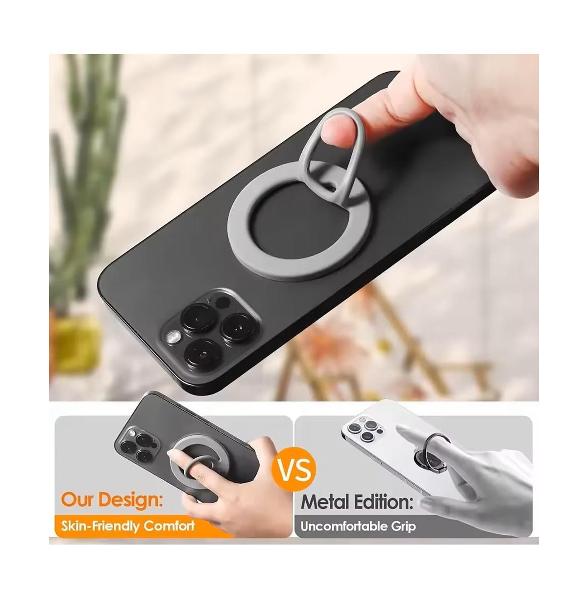 Artudatech Double-Sided MagSafe Magnetic Phone Ring Holder, Compatible with iPhone 12-17 Phones