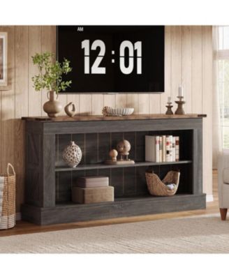 Farmhouse TV Stand for 70-Inch TV, 63" Entertainment Center