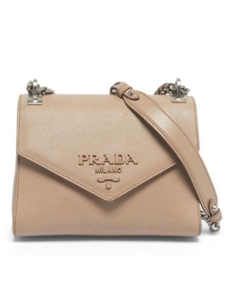 Women's Saffiano Leather Monochrome Envelope Shoulder Bag