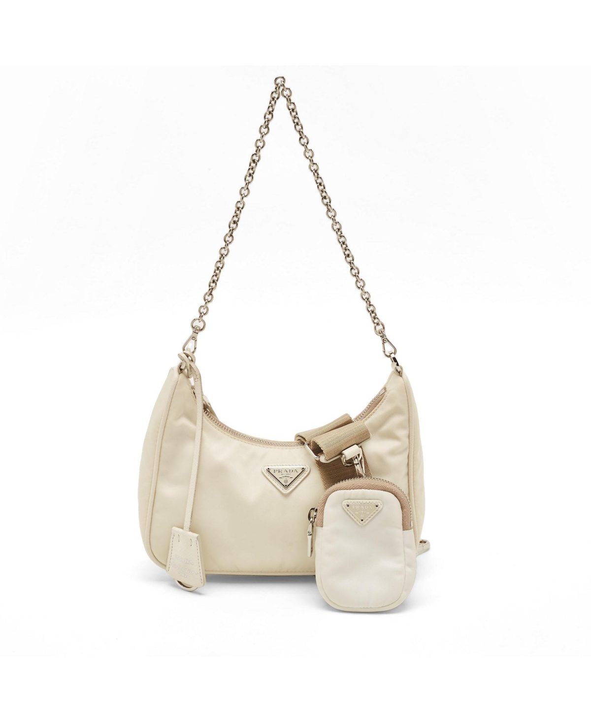 Pre-Owned Prada Women's Re-Edition 2005 Re-Nylon Shoulder Bag - White