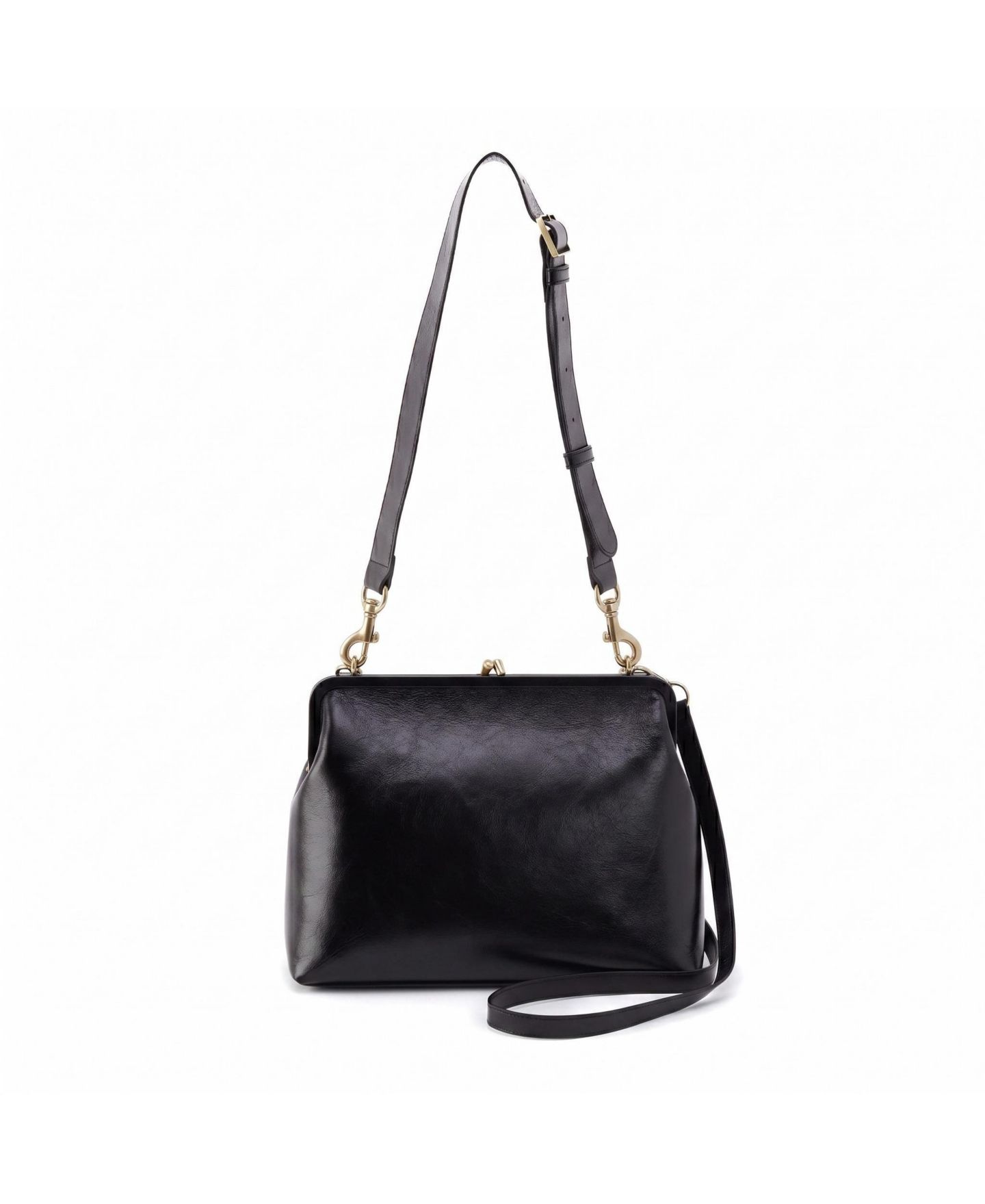 Женская сумка HOBO Alba Frame Large Shoulder, цвет: Чёрный — фото 1