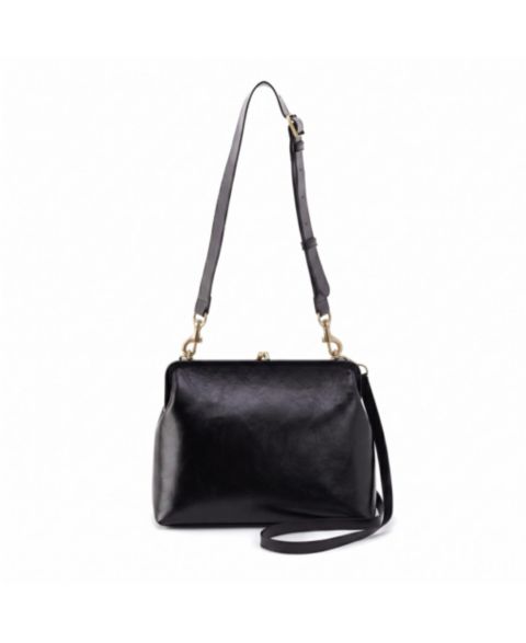 Женская сумка HOBO Alba Frame Large Shoulder, цвет: Чёрный