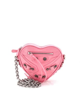 Mini Le Cagole Giant Studs Heart Chain Bag Leather
