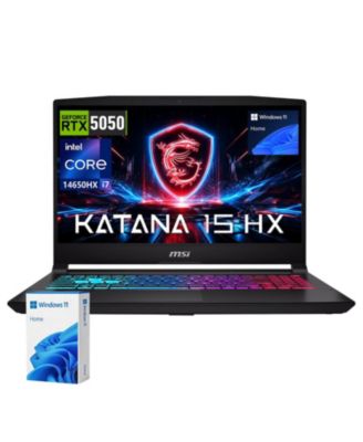 Katana 15 RTX 5050 Gaming Laptop, 15.6" FHD 144Hz, Intel Core i7-14650HX, 16GB DDR5, 2TB SSD, Wi-Fi 6, Win11 Home, Black