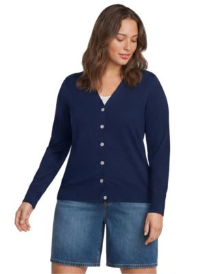 Plus Size Drifter Lite Double Trim Cardigan Sweater