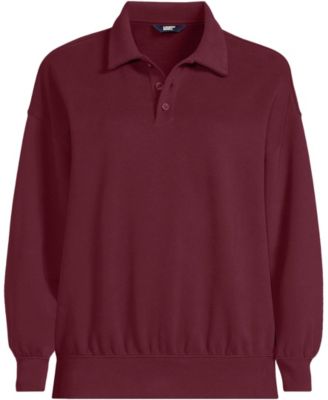 Women's Long Sleeve Serious Sweats Polo Collar Sweatshirt