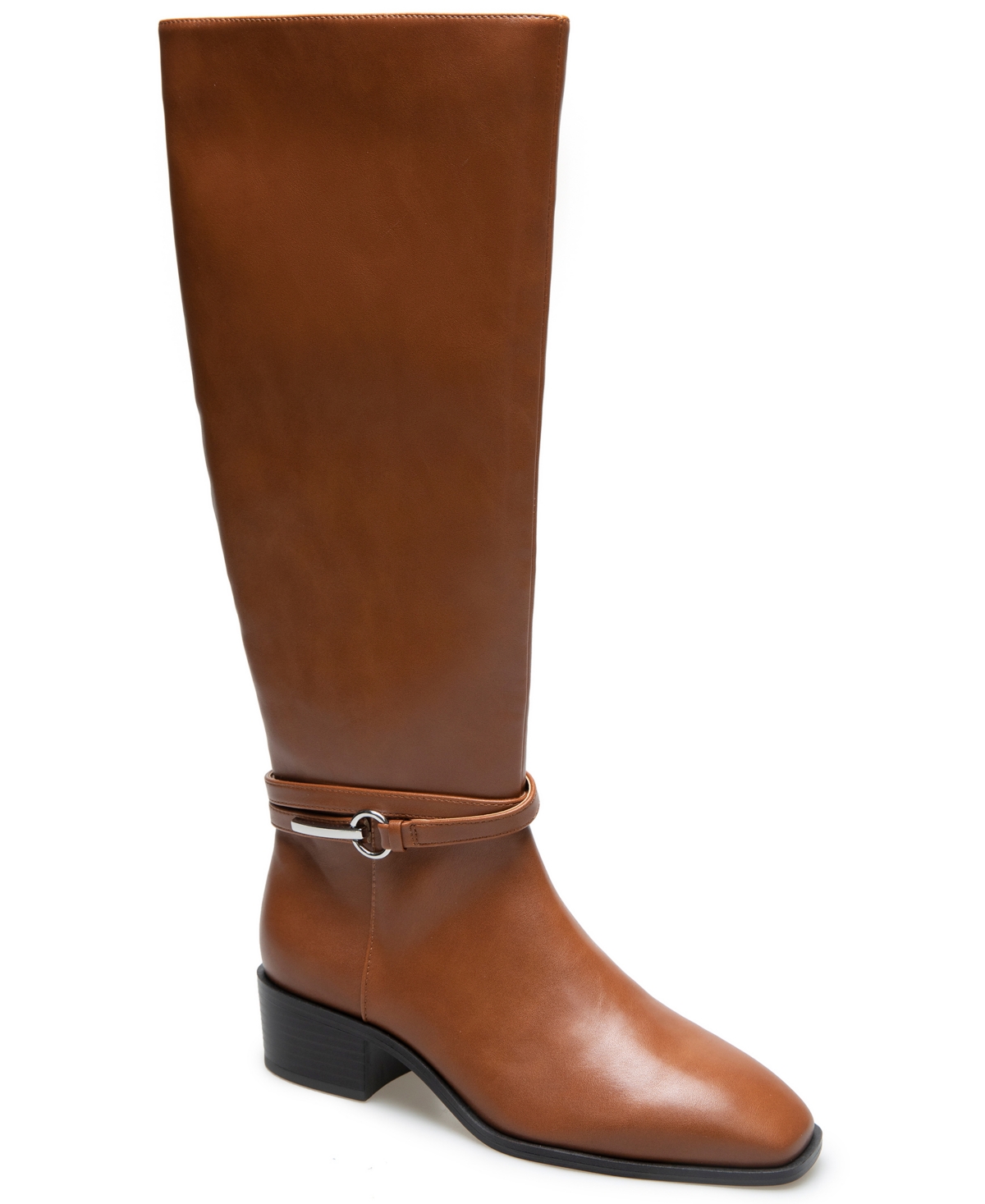 Kenneth Cole Reaction Women's Bennett Block Heel Riding Boots - Cognac