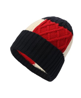Cable-Knit Cuffed Polyester-Blend Beanie