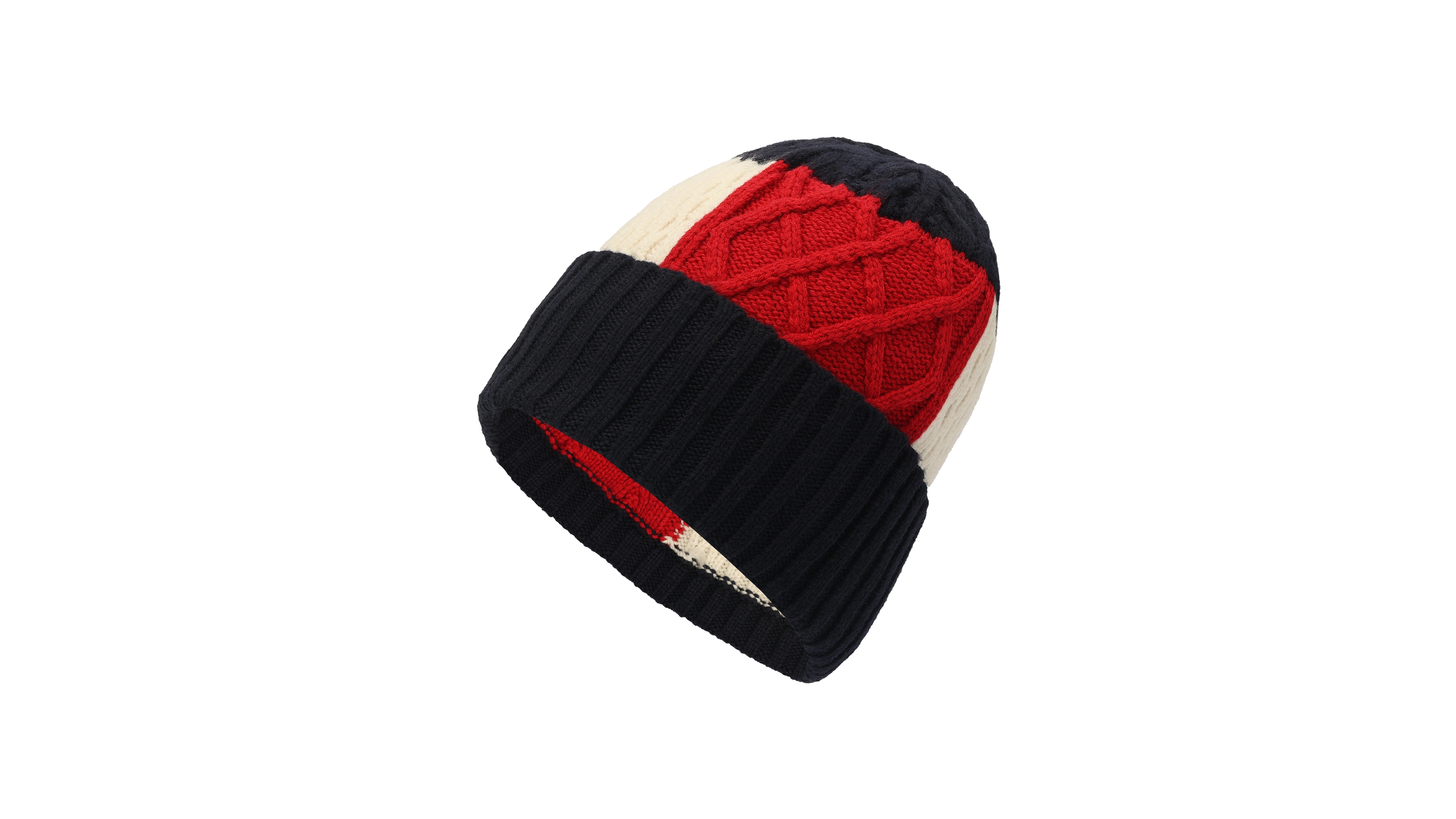 Tommy Hilfiger Cable-Knit Cuffed Polyester-Blend Beanie