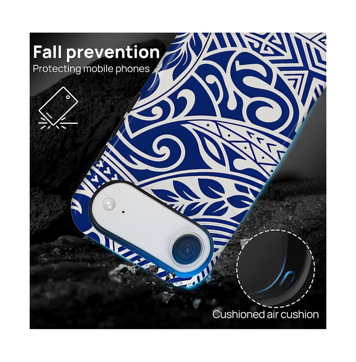 Lamicall Ocean Tribal Flow Dual-Layer Shockproof Phone Case for iPhone