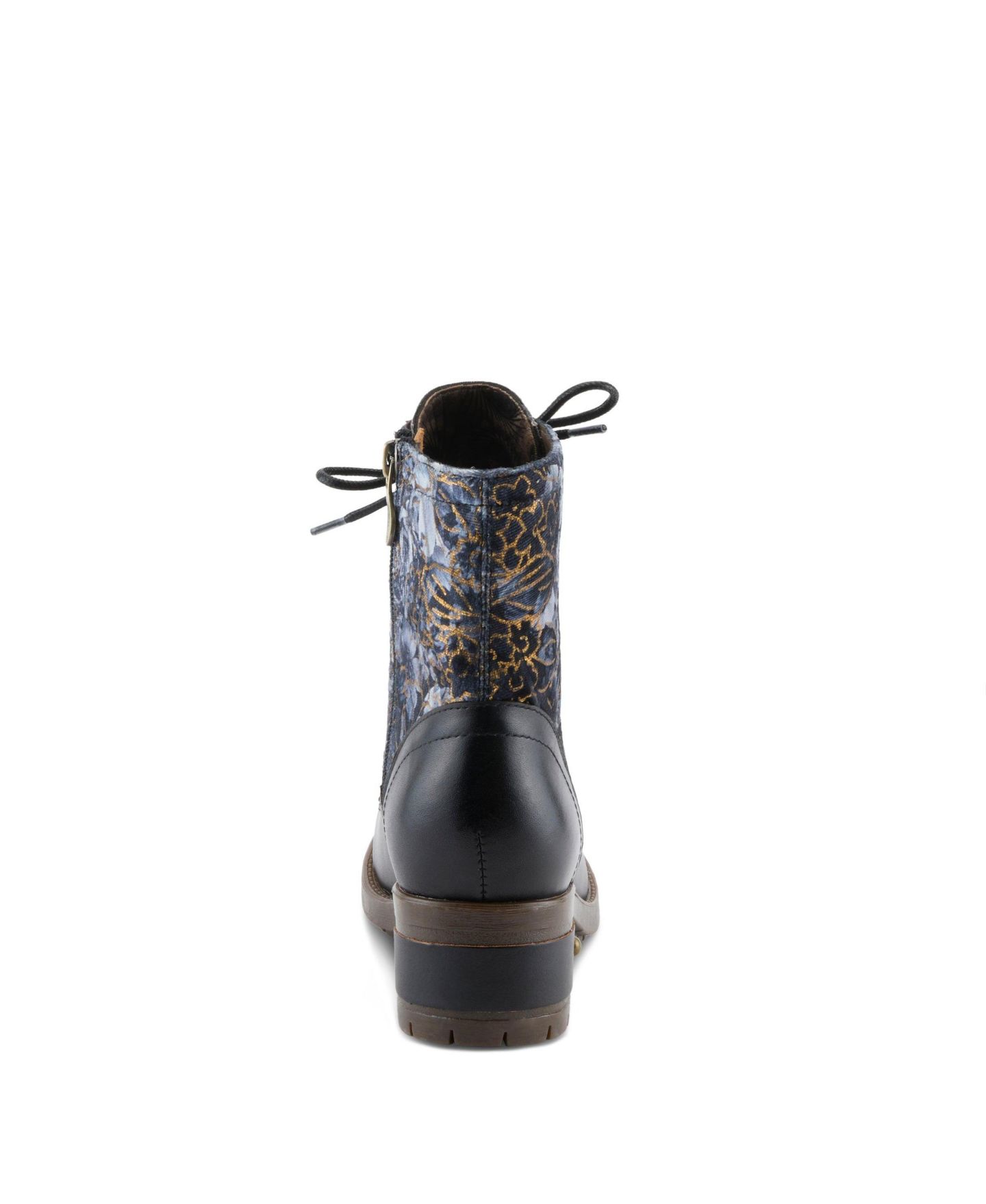 Женские ботинки L'Artiste Marty-flow Lace-up Boots with Tapestry Detail, цвет: Чёрный разноцветный — фото 4