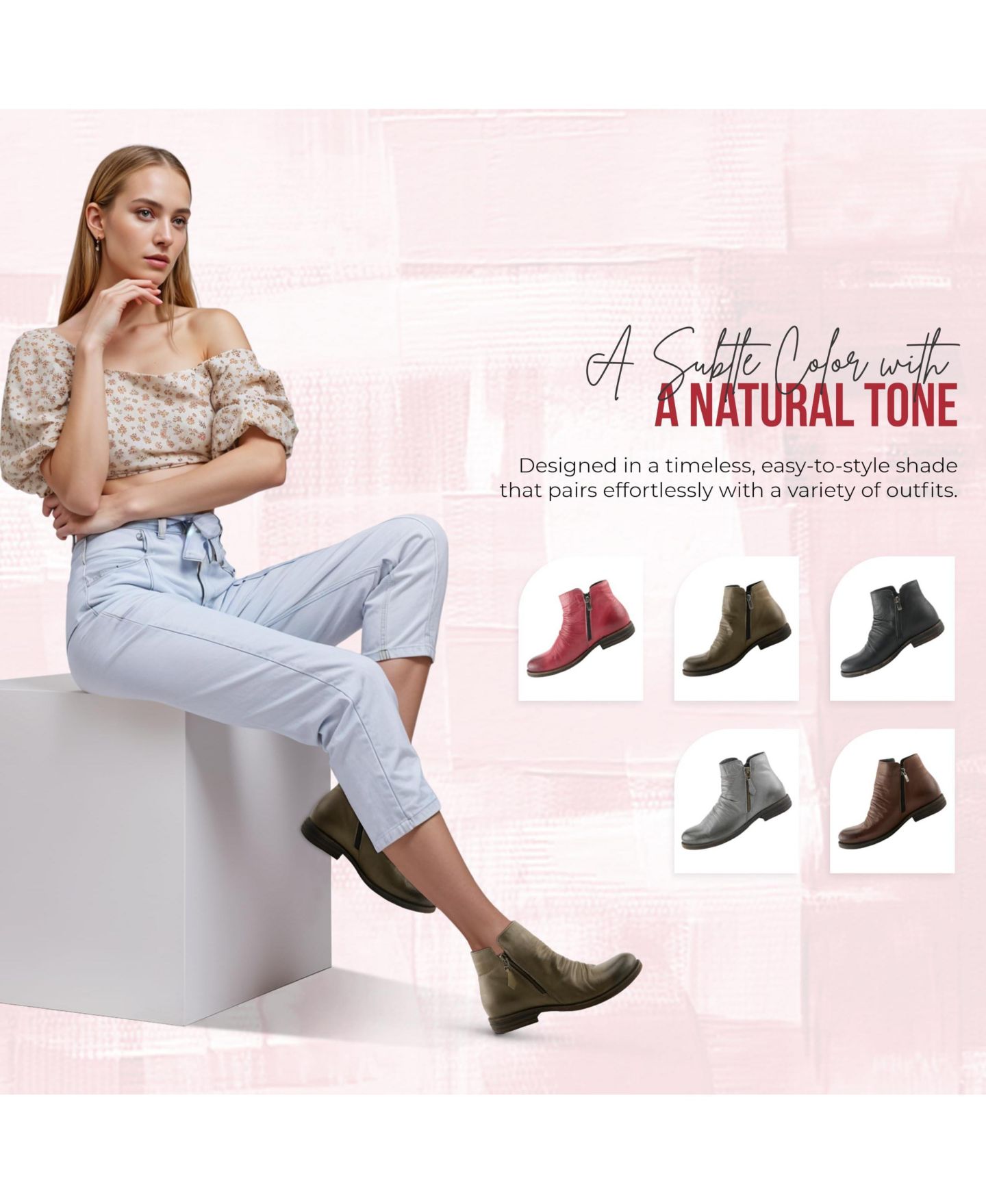 Женские ботинки Spring Step Marquis Ankle Bootie with Leather Upper, цвет: Бордо — фото 8