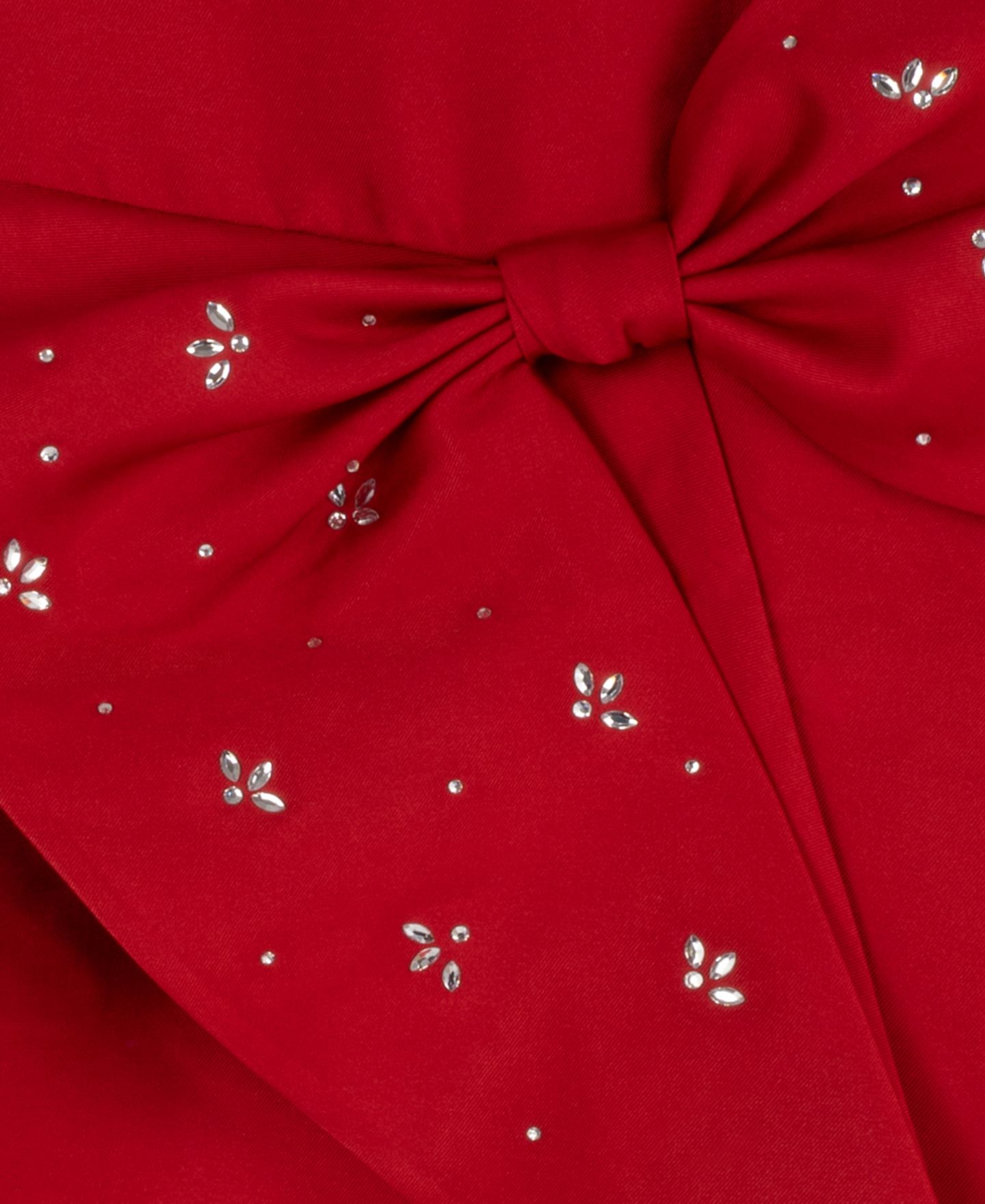 Платье Rare Editions Crystal-Embellished Cascading Bow Fit & Flare Dress для девочек, цвет: Красный — фото 7
