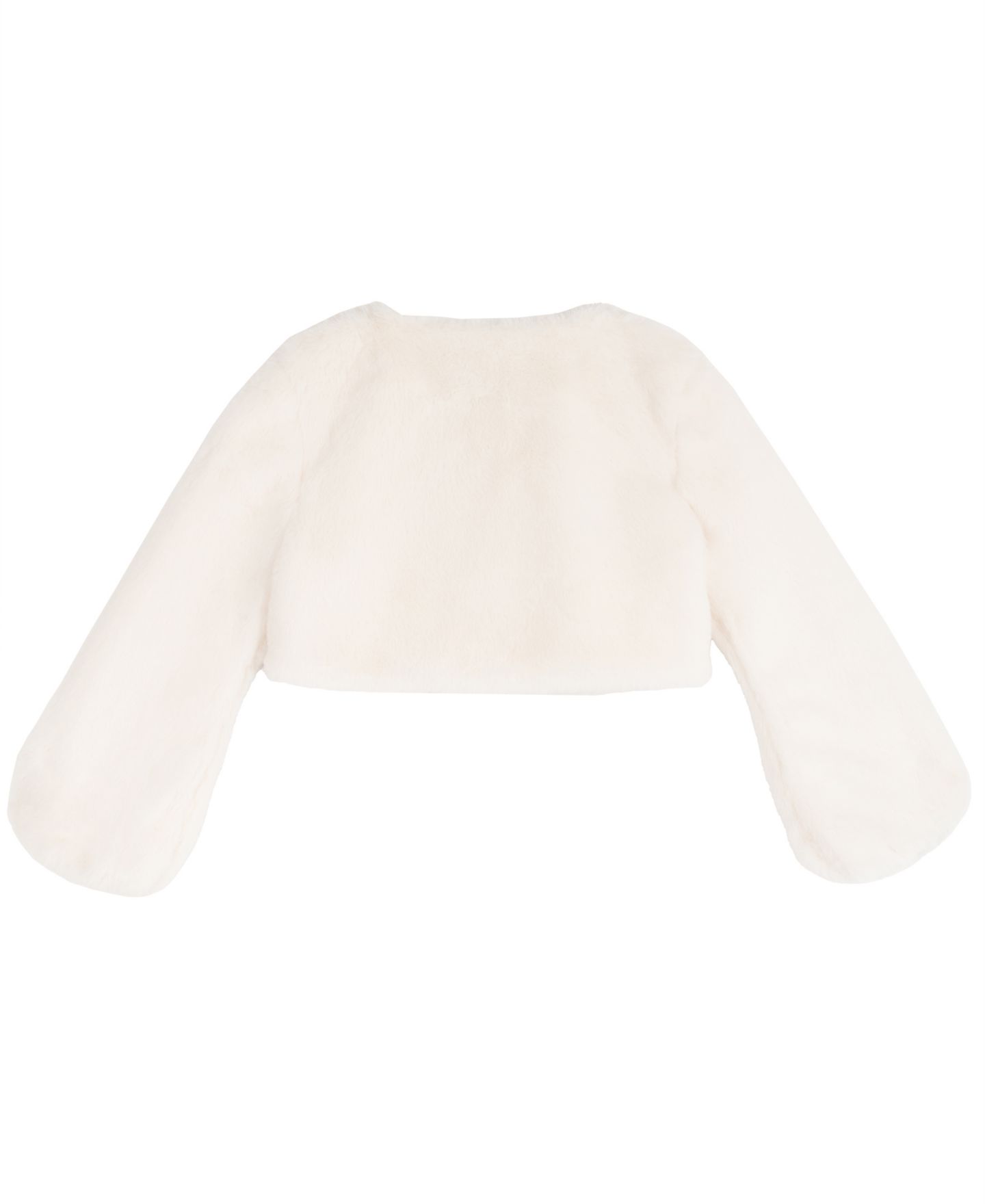 Болеро Rare Editions Long-Sleeve Rhinestone Faux Fur Bolero для девочек, цвет: Слоновая кость — фото 2