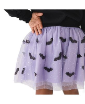Baby Girls Sequin Bat Halloween Tutu Skirt