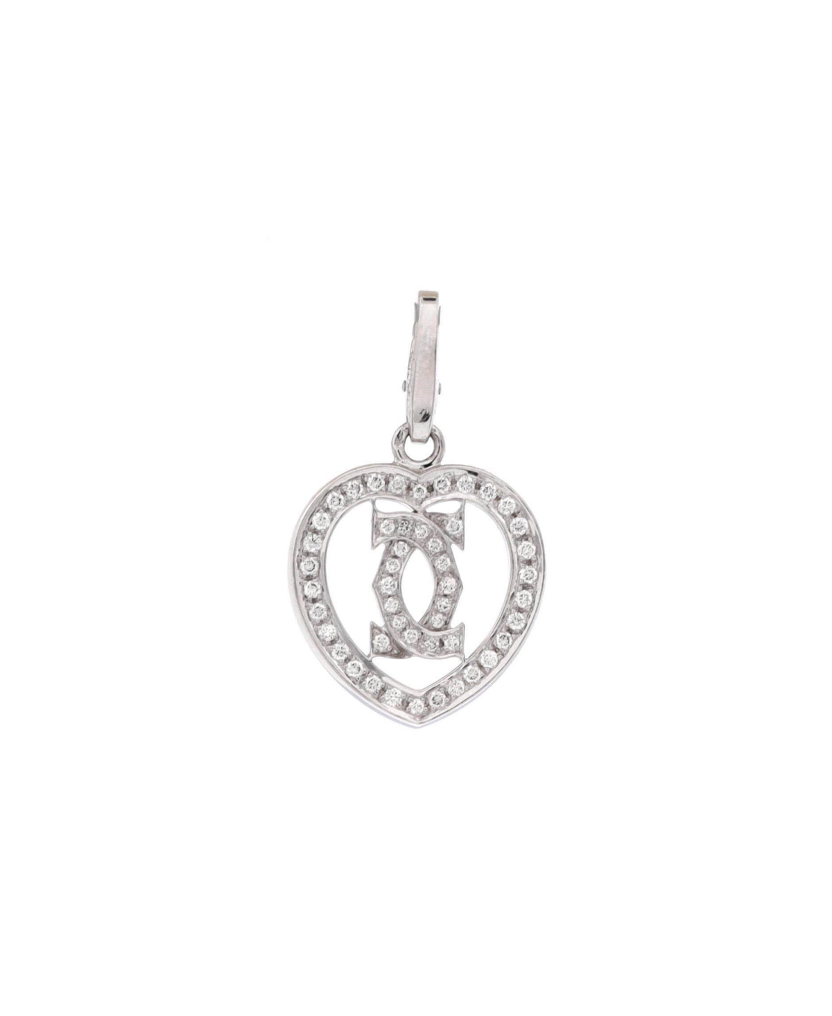 Pre-Owned Cartier 2C Heart Charm - 18k white gold