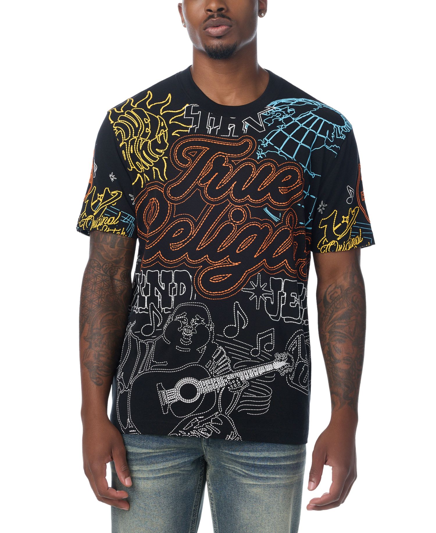 Men's Logo Tee Graphic Puff-Print T-Shirt