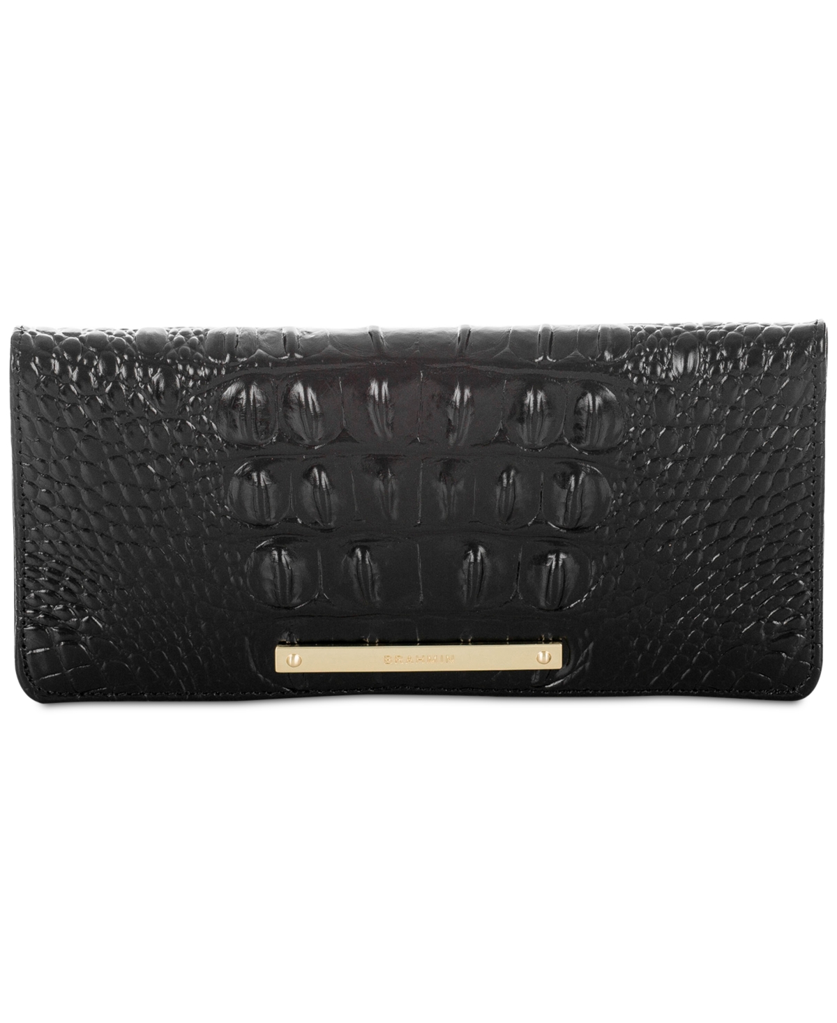 Ady Leather Wallet - Black/Gold